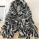 Sciarpa Casual Con Stampa Zebra