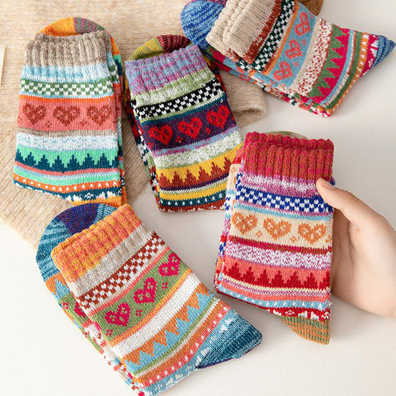 5Er-Pack Ethno-Socken