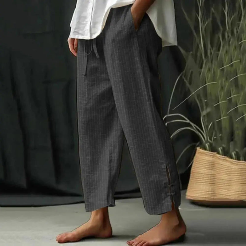 【Cotone E Lino】 Comodi Pantaloni Casual