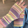 Bunt Gestreifte Warme Handschuhe