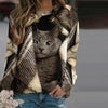 Creatief Sweatshirt Met Kattenprint