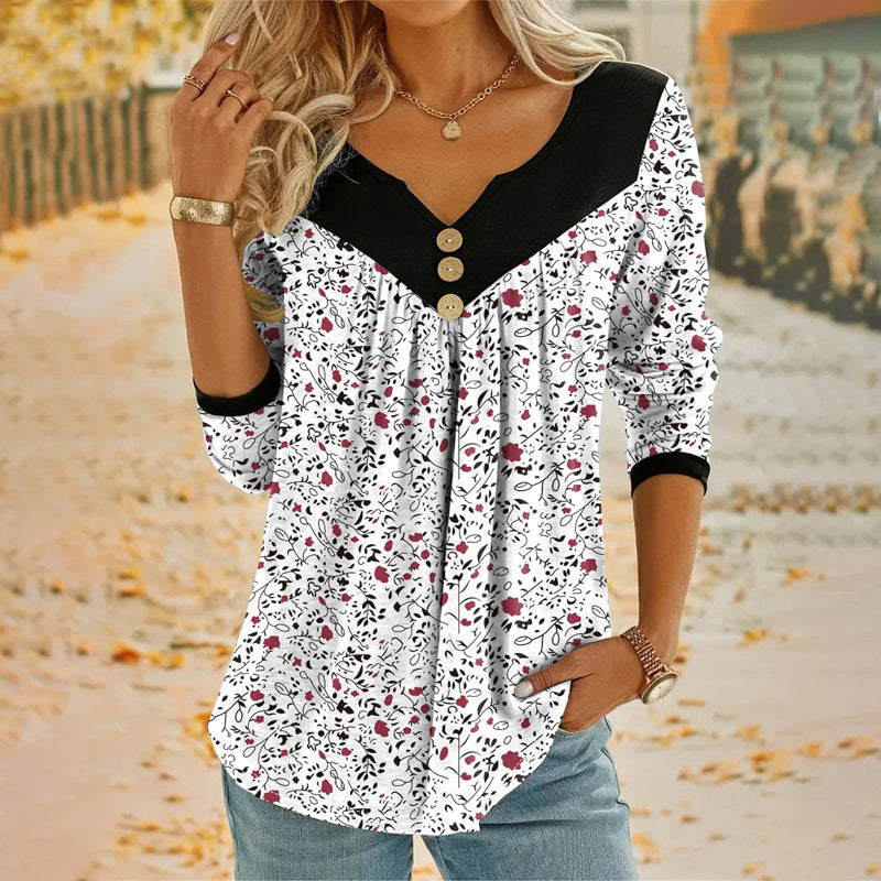 Blusa Casual Con Estampado Floral