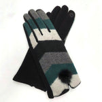 Vintage Gestreepte Warme Handschoenen