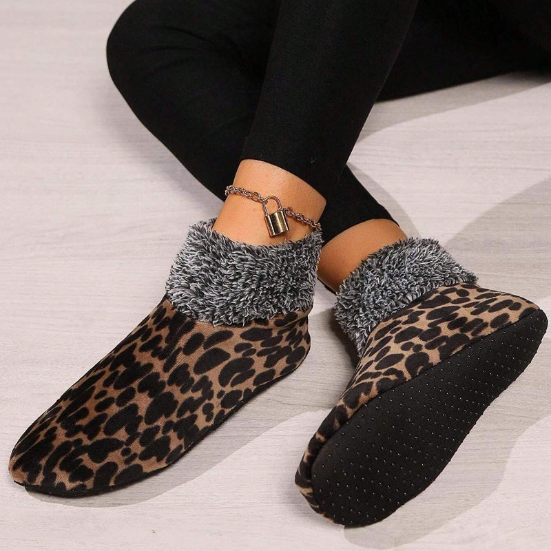 Warme Socken Mit Leopardenmuster