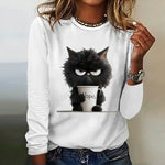 Camiseta Con Estampado De Gato Creativo