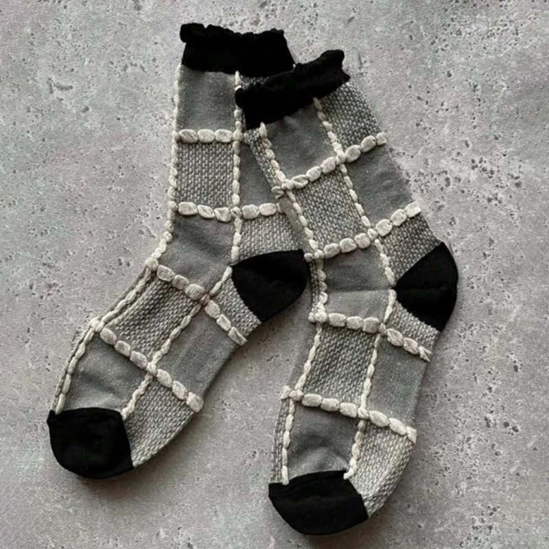 Vintage Karierte Socken