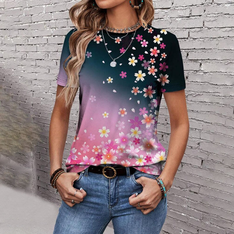 Vintage-T-Shirt Mit Blumenmuster