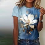 T-Shirt Vintage À Imprimé Floral