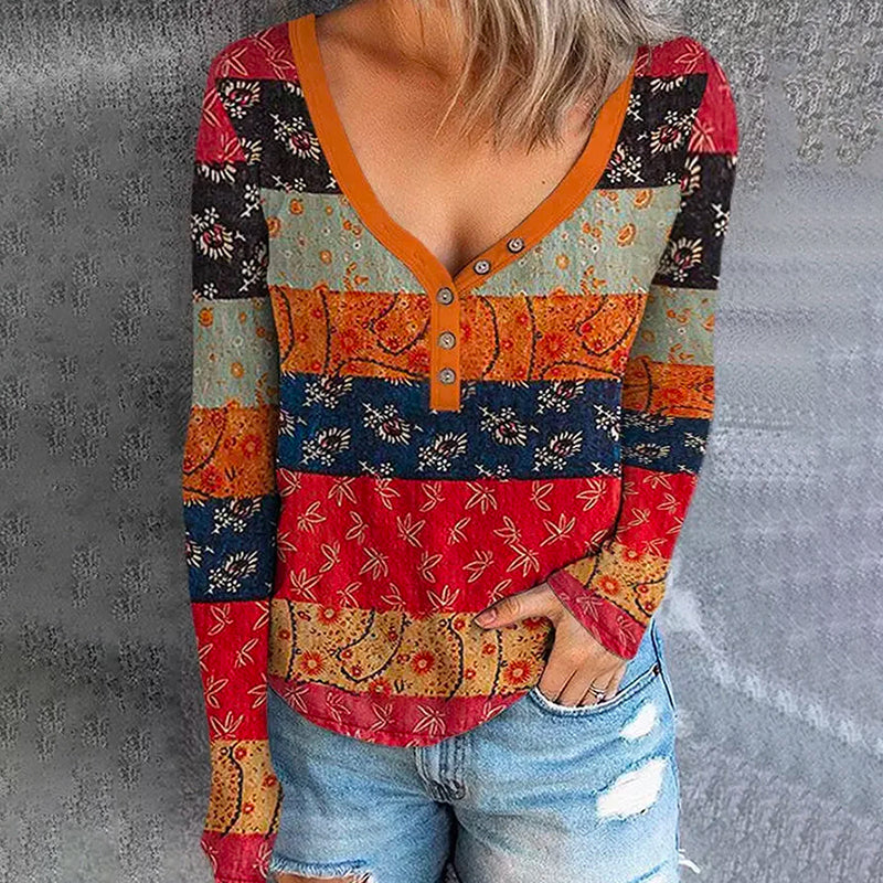 Blusa colorida vintage
