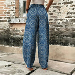 Pantaloni Vintage Con Stampa Etnica