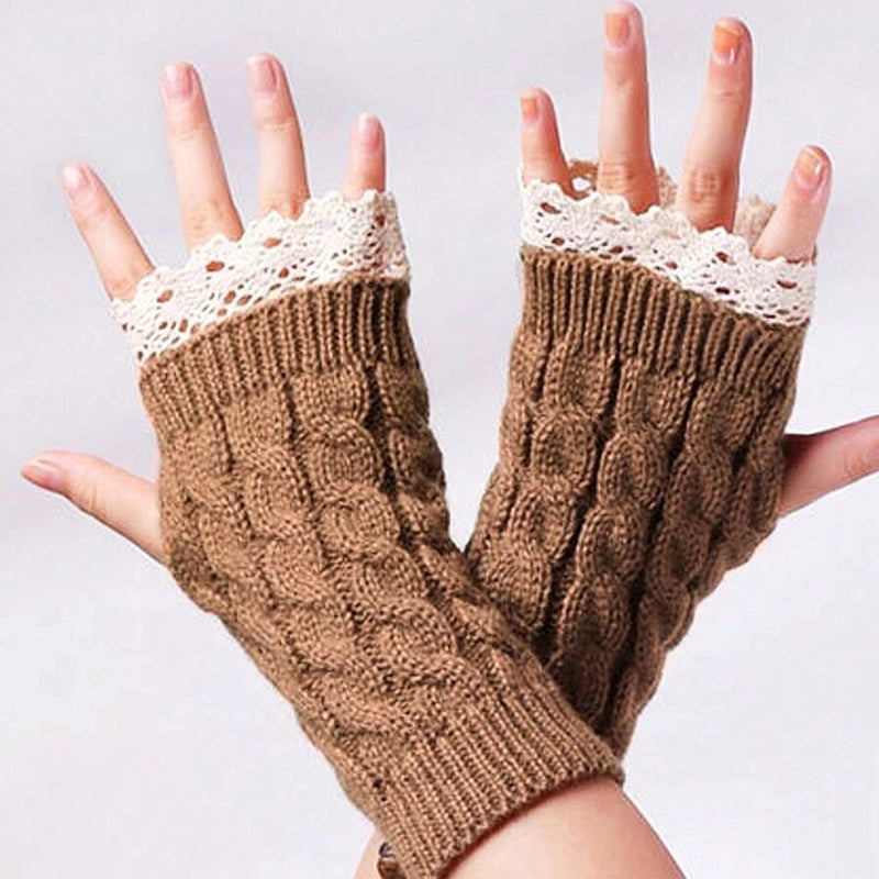 Warme Strickhandschuhe