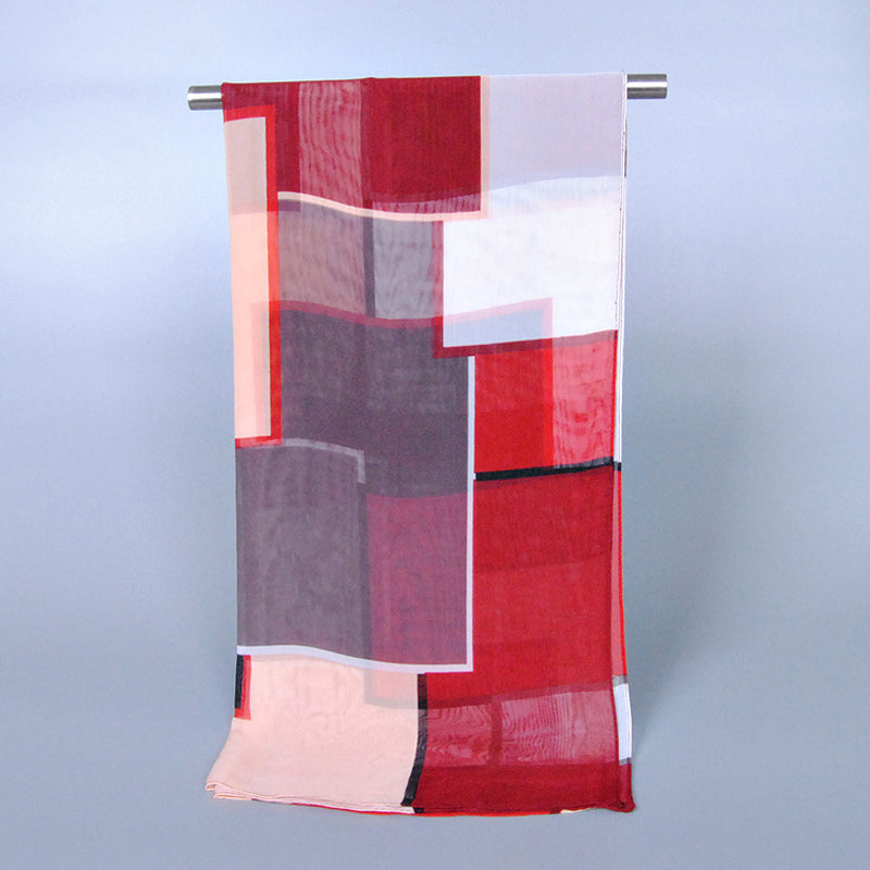 Kleurrijke Sjaal Met Geometrische Print