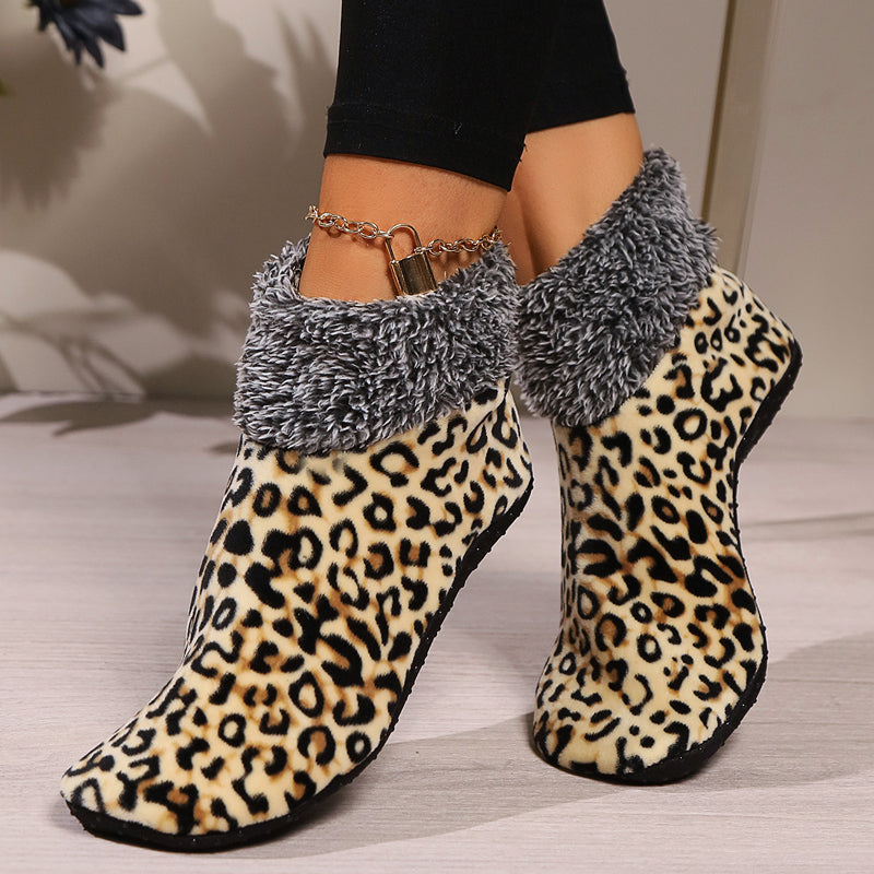 Warme Socken Mit Leopardenmuster