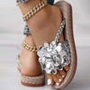 Pantofole Piatte Decorative Floreali 3D