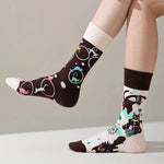 Asymmetrische Socken Mit Tiermuster