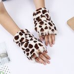 Warme Handschuhe Mit Leoparden-Print