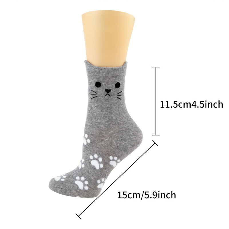 Socken Mit Katzenpfoten-Print