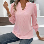 Blusa Casual De Color Liso