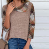 Vintage geruite patchwork blouse