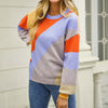 Suéter Casual Con Bloques De Color