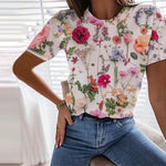 Camiseta Con Estampado Floral