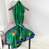 Peacock plumas impresas bufanda