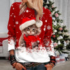 Kissa painettu joulu-t-paita