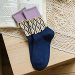 Vintage bloemrijke sokken