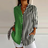 Blusa De Rayas Con Bloques De Color