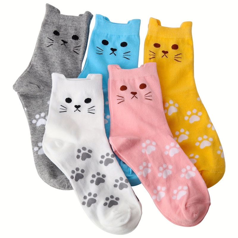 Socken Mit Katzenpfoten-Print