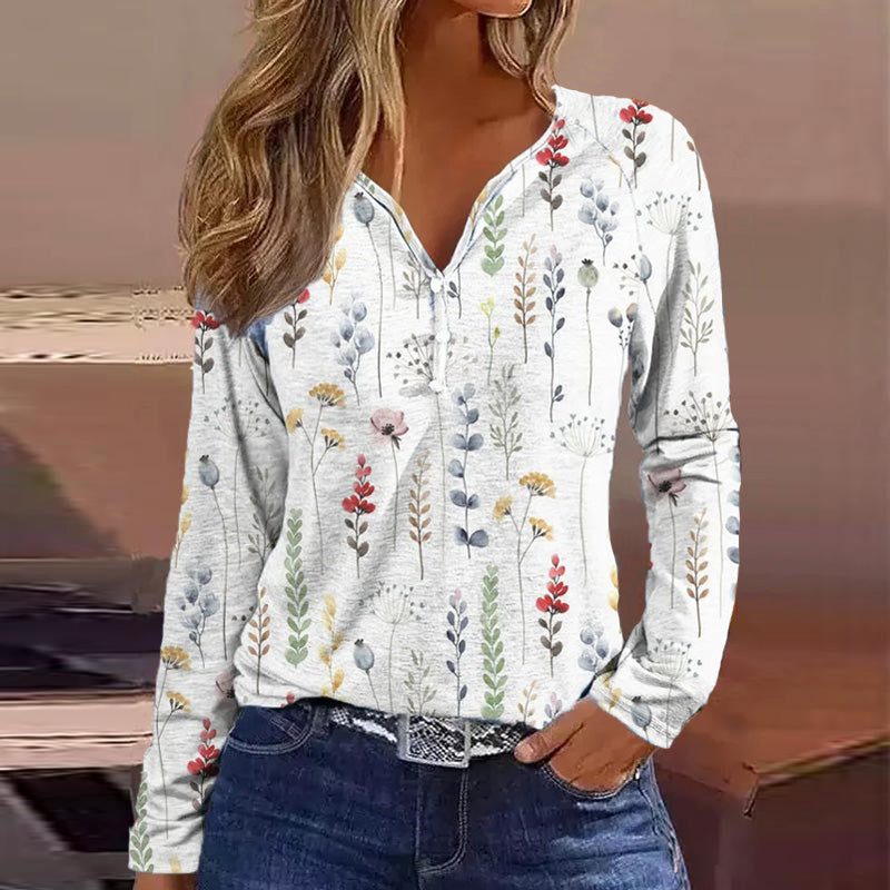 Gedetailleerde blouse met bloemenprint