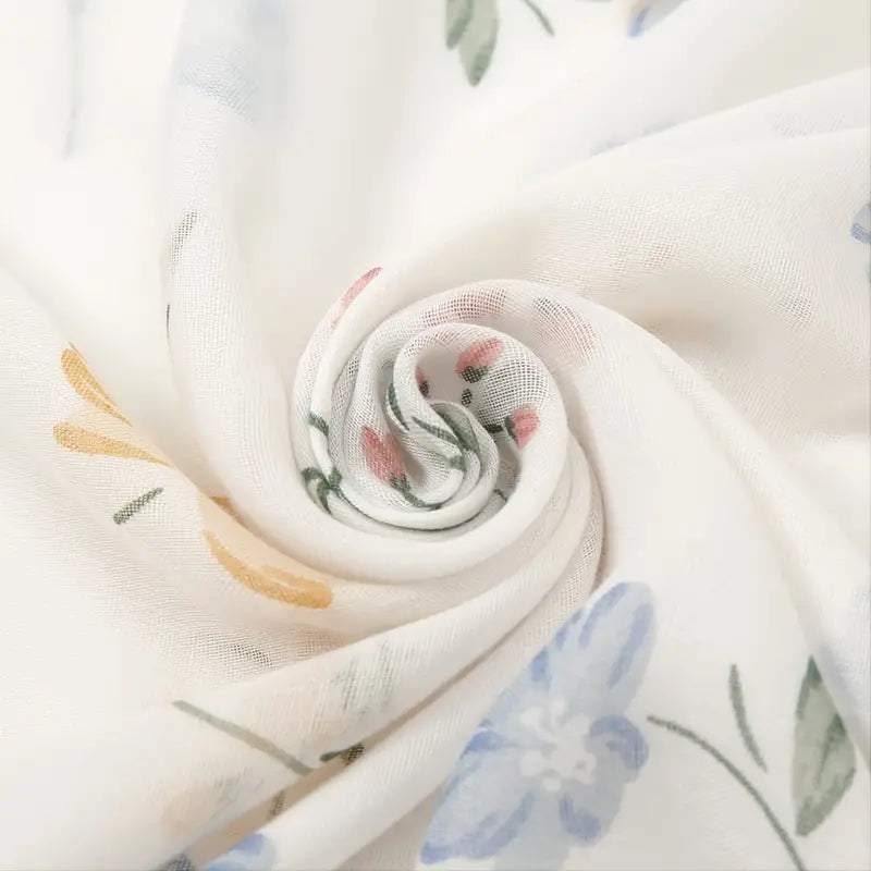 Bufanda de estampado floral fresco