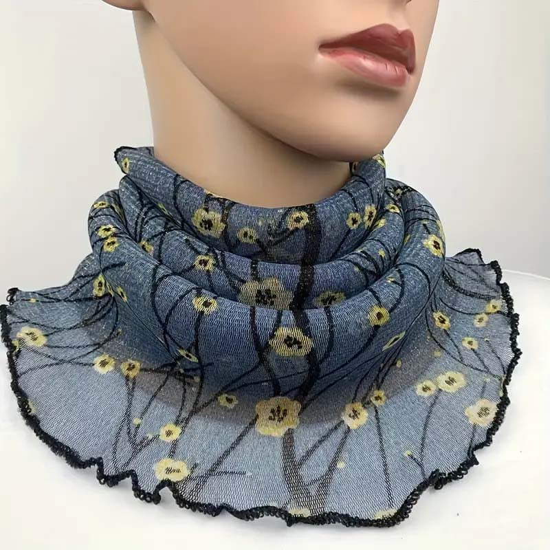 Vintage-Schal Mit Blumendruck