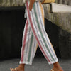 Pantaloni Casual A Righe