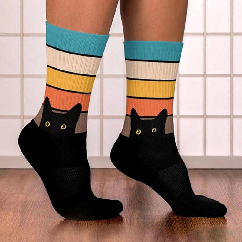 Schattige Sokken Met Kattenpatroon