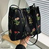 Vintage-Tasche Mit Blumenstickerei