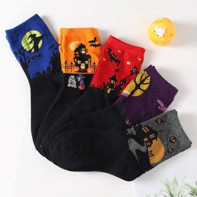 Paquete De 5 Calcetines De Halloween