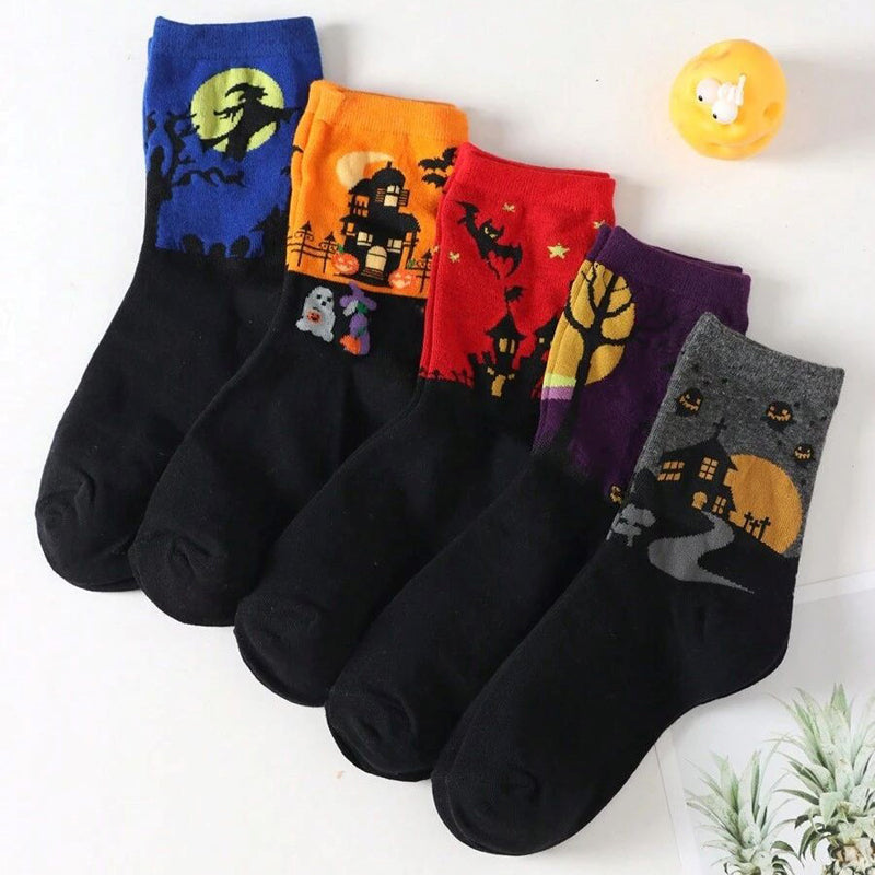 Paquete De 5 Calcetines De Halloween