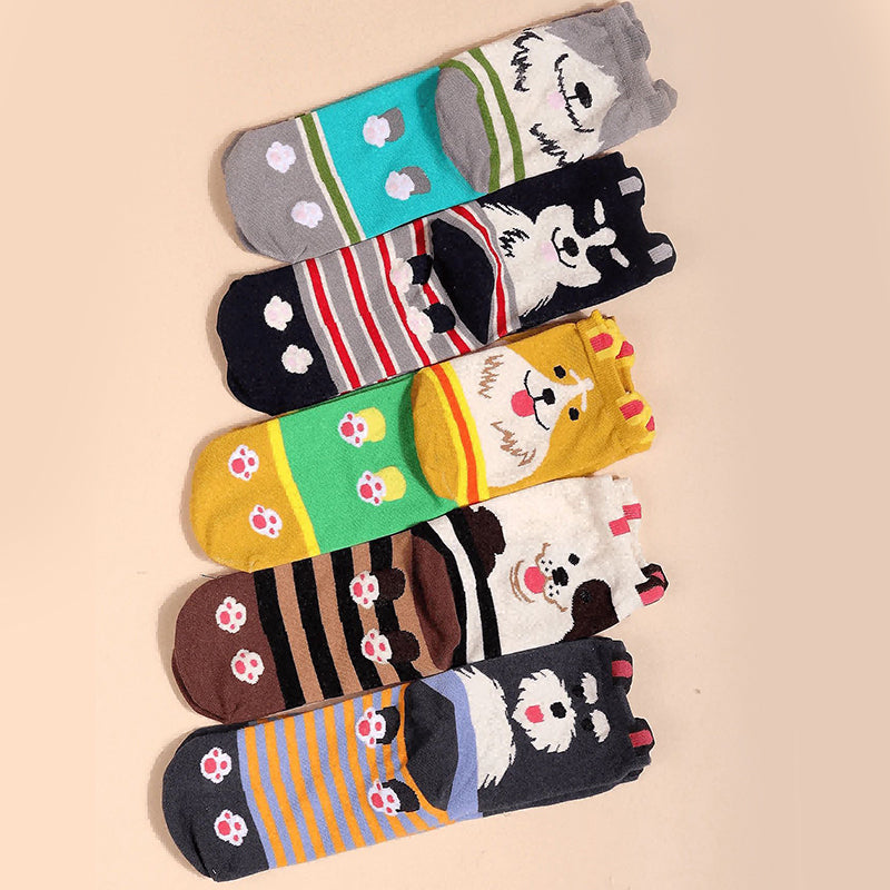 Packung Mit 5 Paar Cartoon-Socken