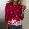 【Lange Mouw】Casual Kerst T-Shirt