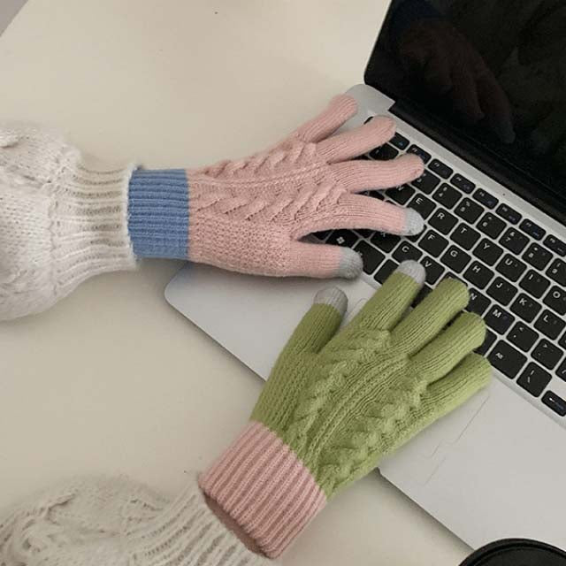 Warme Kabelgebreide Handschoenen