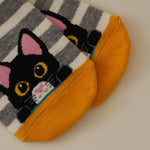 Socken Mit Cartoon-Katzenprint