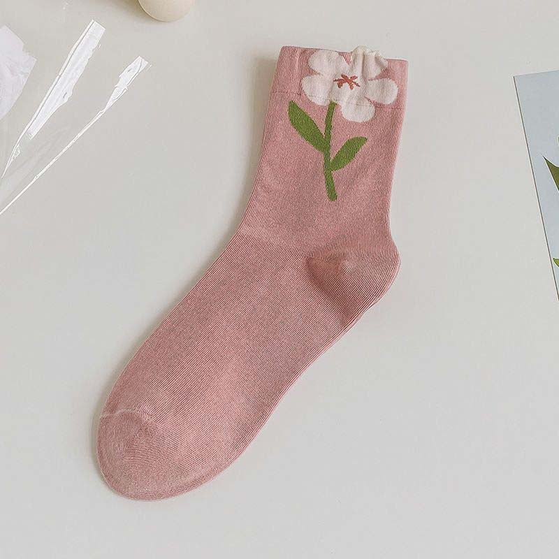 Calcetines florales casuales