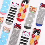 Calcetines Con Estampado De Gatos Creativos