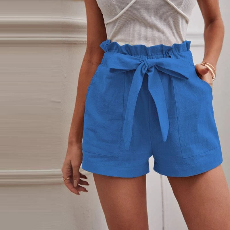 【Baumwolle Und Leinen】 Lässige Einfarbige Shorts