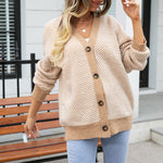 Cardigan A Righe Casual