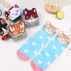 Calcetines Con Estampado De Gatos Creativos