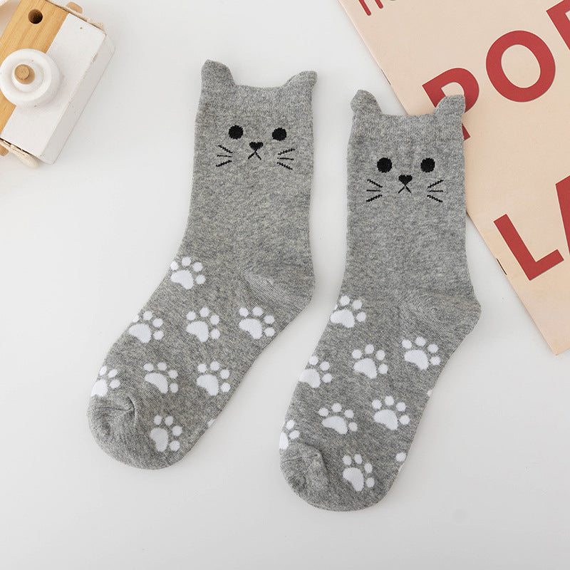 Socken Mit Katzenpfoten-Print