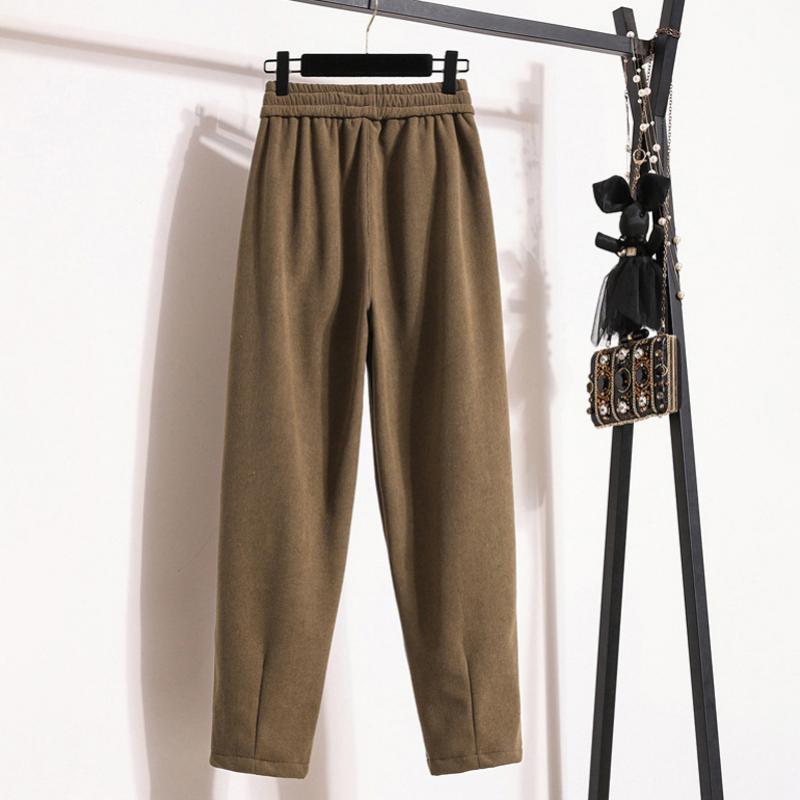 Pantalones Cálidos De Color Sólido