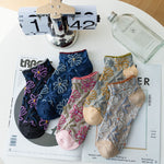 Packung Mit 5 Paar Floralen Jacquard-Socken